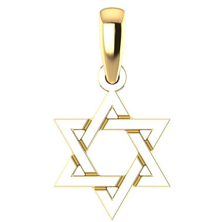 Star of David Pendant 14K Yellow Gold - Thenetjeweler