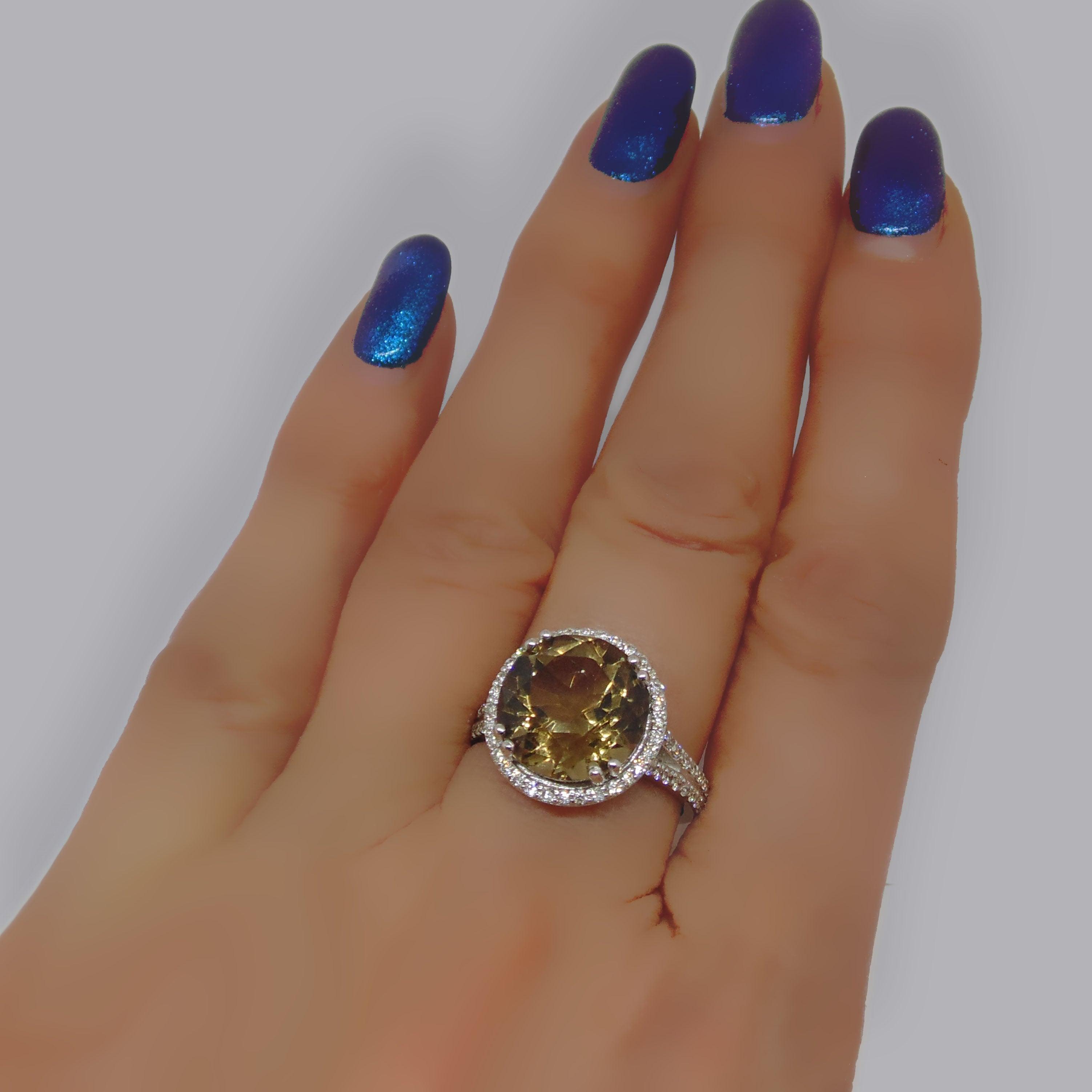 Smoky Topaz and Diamond Ring - Thenetjeweler