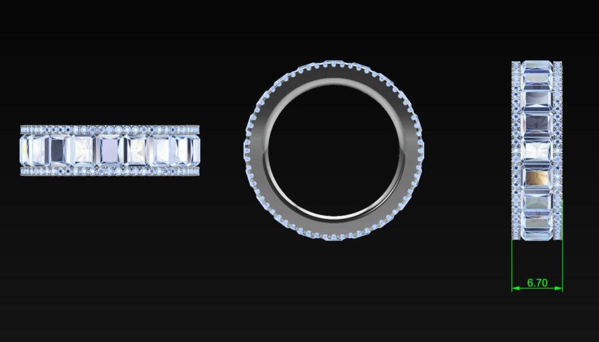 Radiant Cut Eternity Band (8.0 ct.tw) - Thenetjeweler