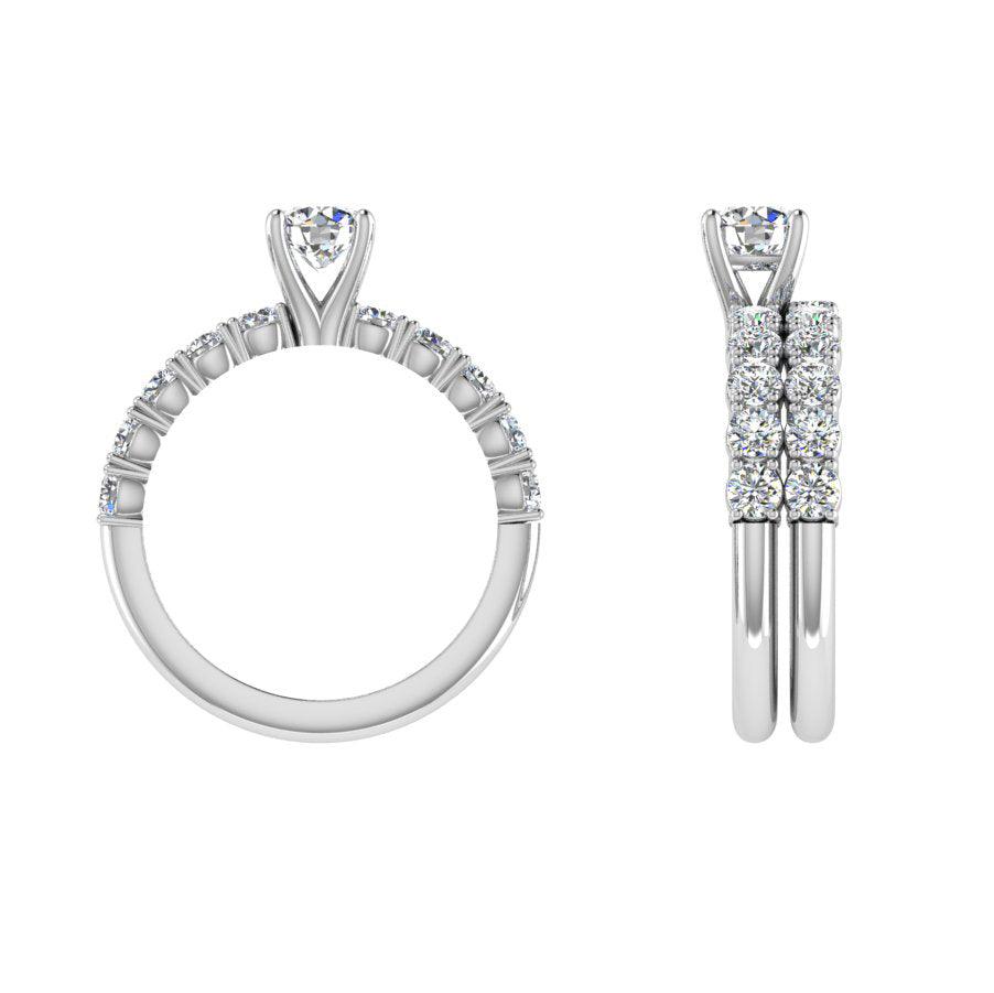 Diamond Semi Eternity Bridal Set - Thenetjeweler