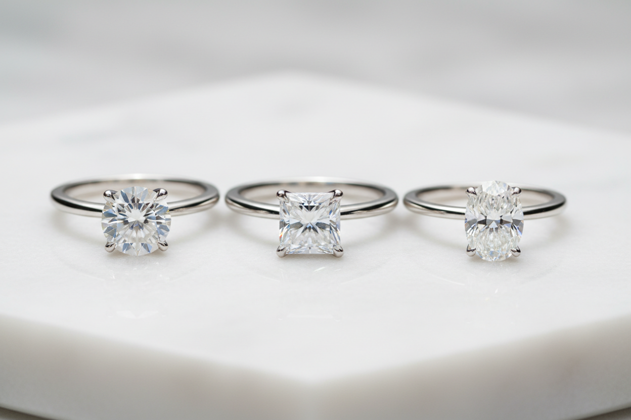 classic diamond solitarie rings 