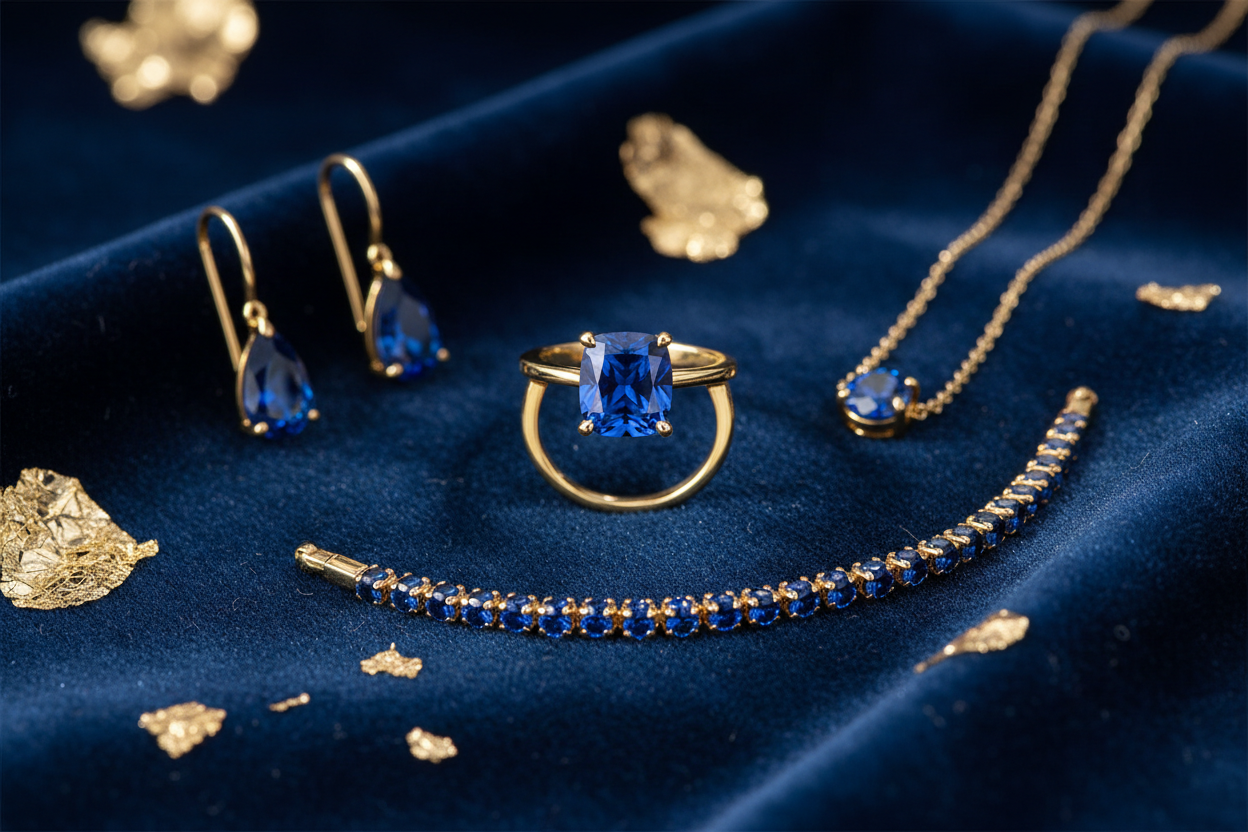 Sapphire Engagement Rings, Solitaires - Sapphire Pendant Necklaces