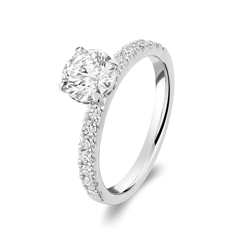1.50 CT Lab Grown Diamond Hidden Halo Engagement Ring - Thenetjeweler 