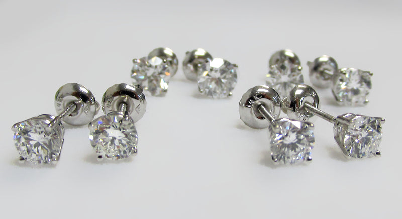 Round Brilliant Lab Diamond Stud Earrings - Thenetjeweler