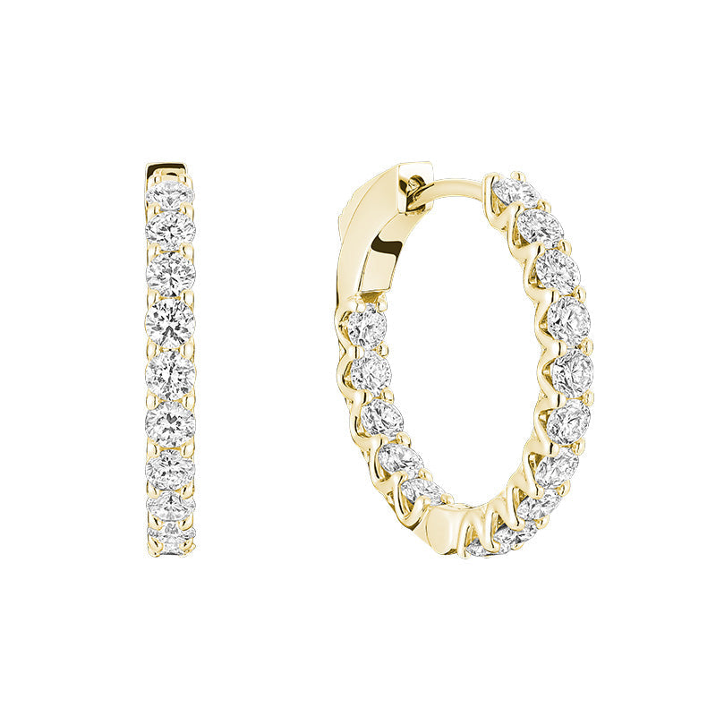 Lab Grown Diamond Hoop Earrings 2.35ct