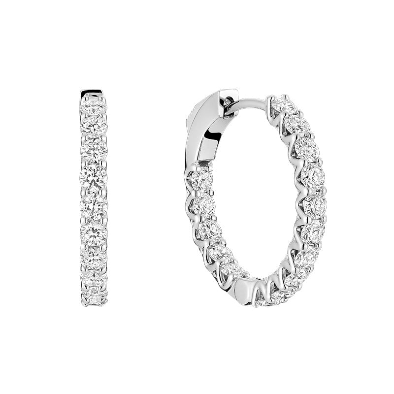 Lab Grown Diamond Hoop Earrings 2.35ct