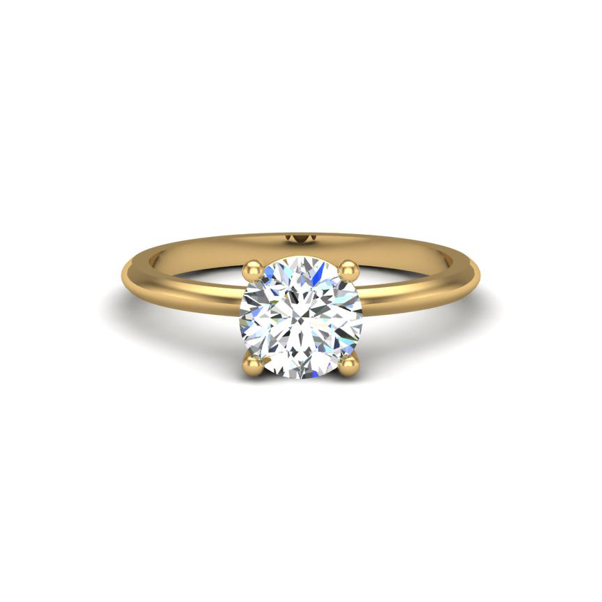 14K Gold Snapdragon Solitaire Engagement Ring - Thenetjeweler