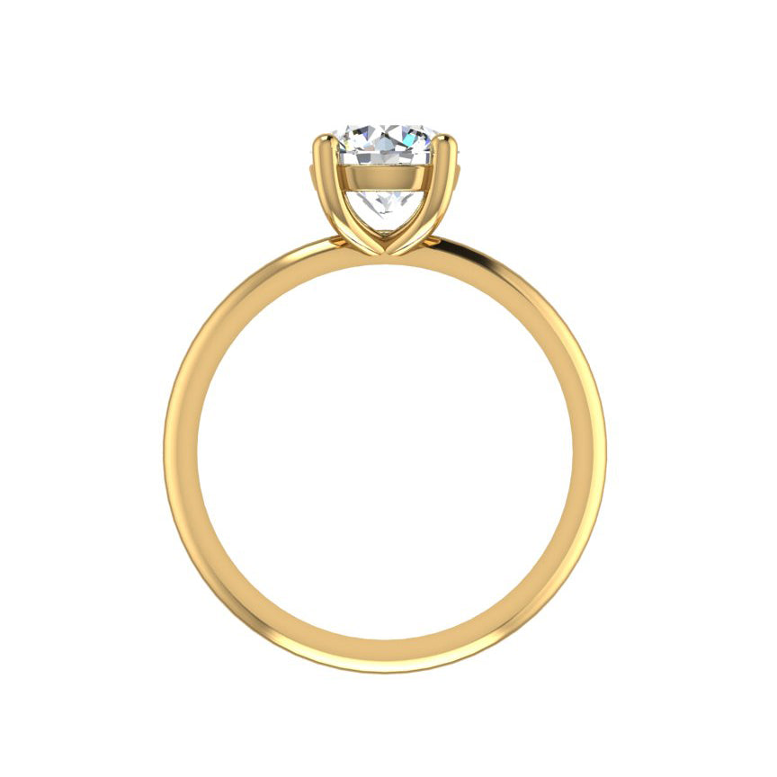 14K Gold Snapdragon Solitaire Engagement Ring - Thenetjeweler