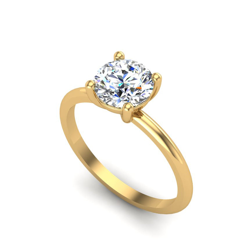 14K Gold Snapdragon Solitaire Engagement Ring - Thenetjeweler