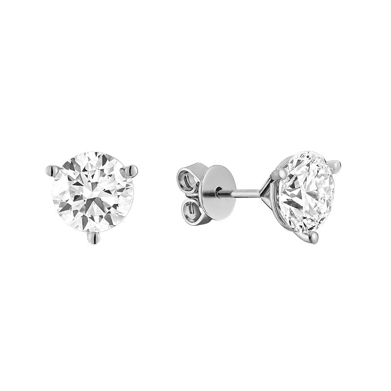 2 ctw Round Lab Grown Diamond Martini Stud Earrings - Thenetjeweler