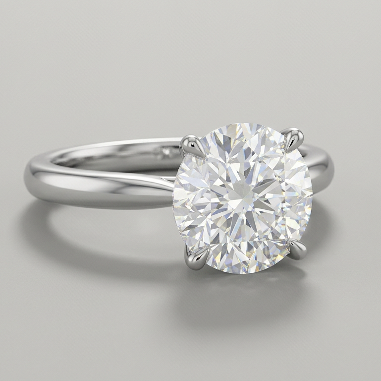 3-Carat Moissanite Solitaire Statement Ring
