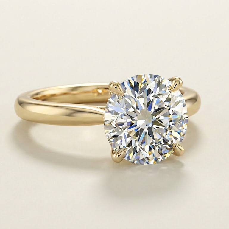 3-Carat Moissanite Solitaire Statement Ring