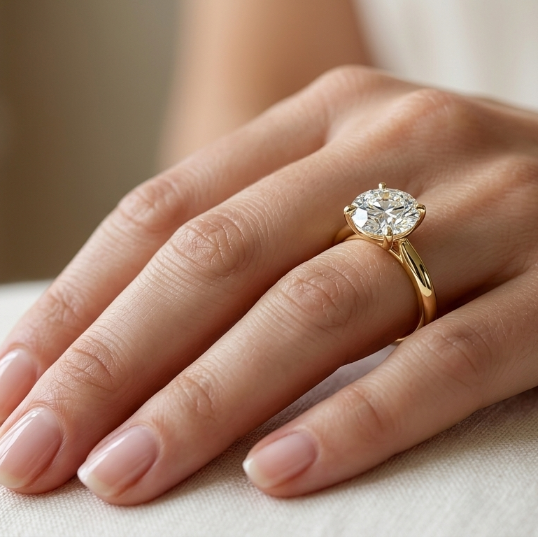 3-Carat Moissanite Solitaire Statement Ring