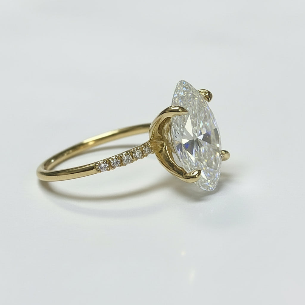 4.16 Carat Lab-Grown Diamond Ring in 18K Gold - Thenetjeweler