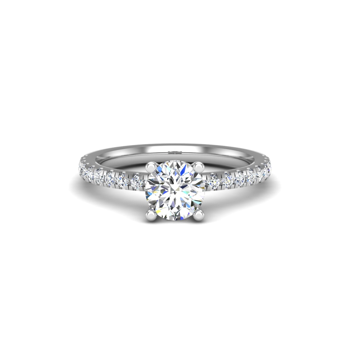 Daisy Pave Engagement ring The Diamond Port - Ring Builder