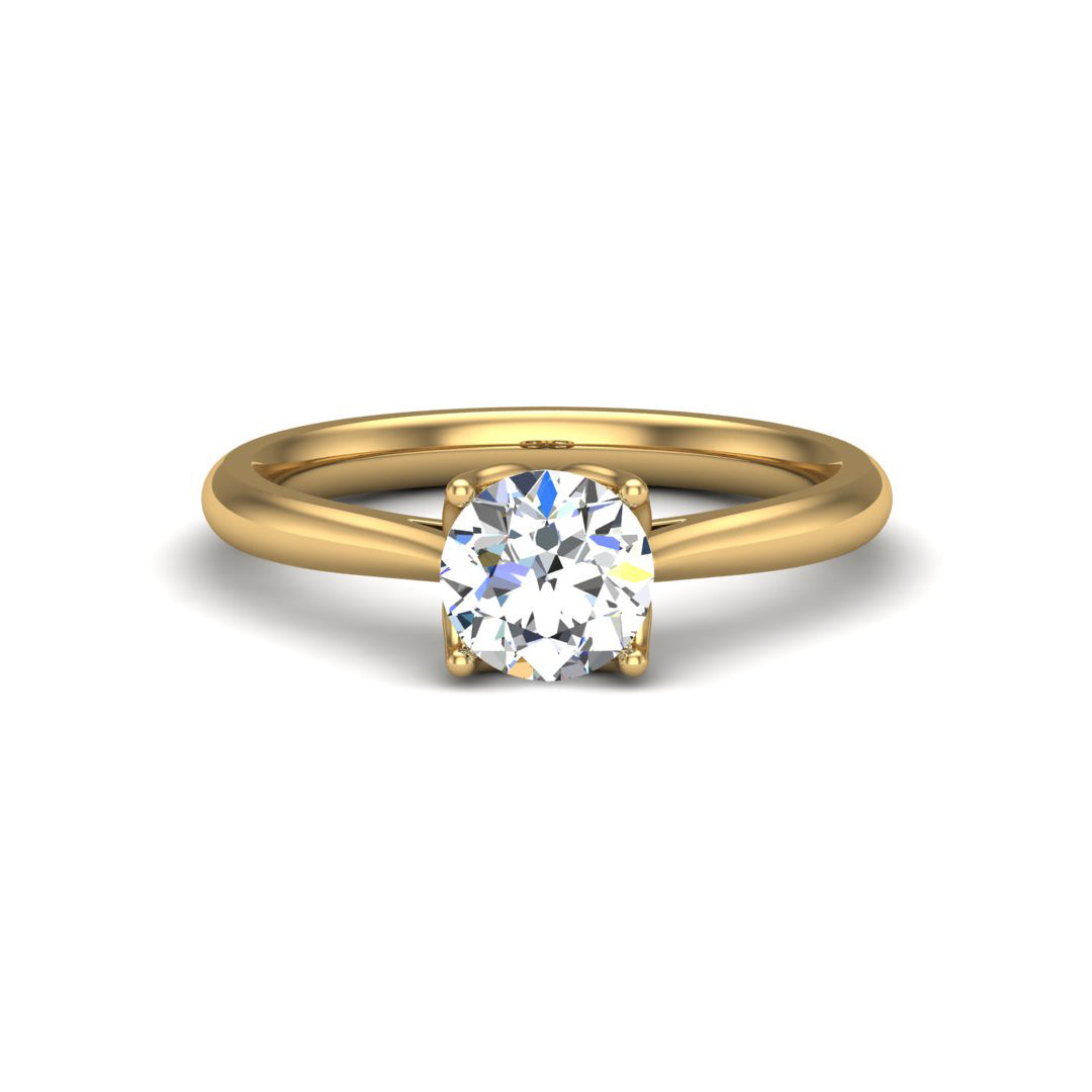 Lily Solitaire engagement Ring - 14KT Yellow Gold - Thenetjeweler