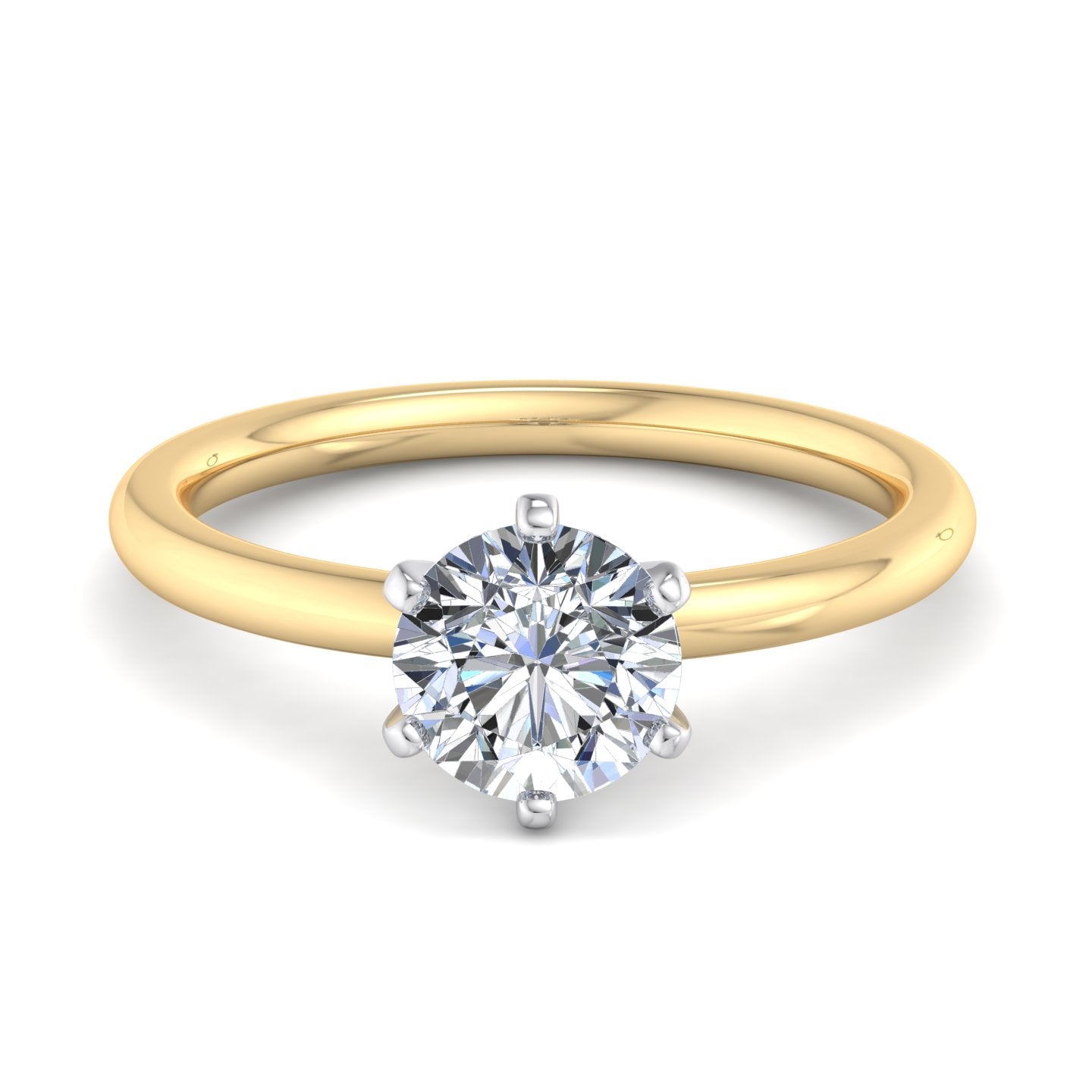 Zinnia 6 Prong Solitaire Engagement Ring - Thenetjeweler