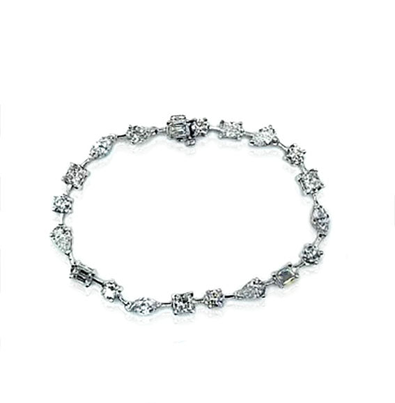 4 Carat Mix Shape Lab Diamond Tennis Bracelet - Thenetjeweler