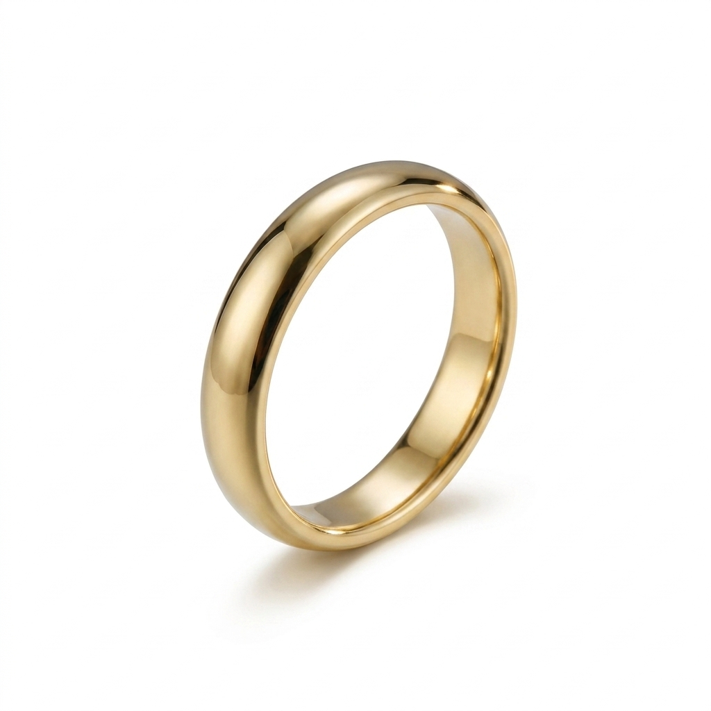 4mm Comfort Fit Wedding Band in Yellow Gold