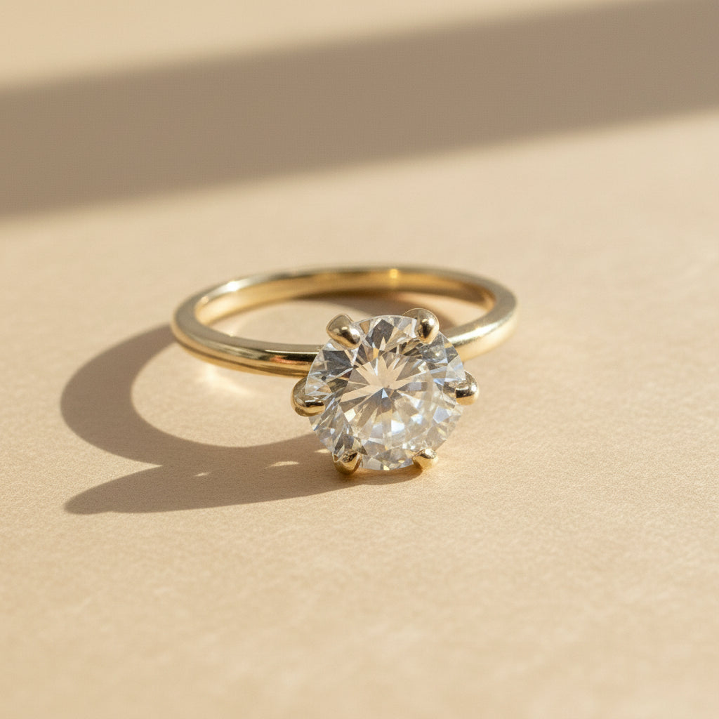 1.5 ct round diamond solitaire engagemet ring - Thenetjeweler