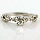 Diamond Engagement Ring Split Shank Waves - Thenetjeweler