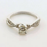 Diamond Engagement Ring Split Shank Waves - Thenetjeweler