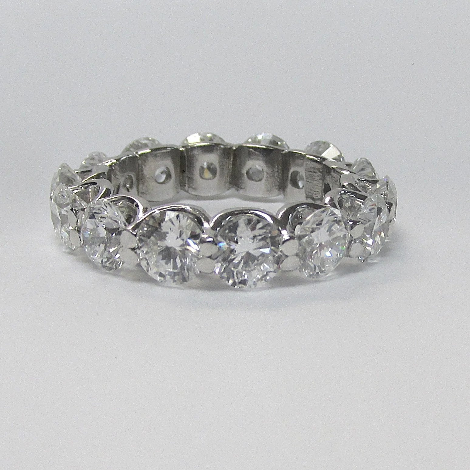 Diamond Eternity Ring 14K Gold 4.43 ctw - Thenetjeweler