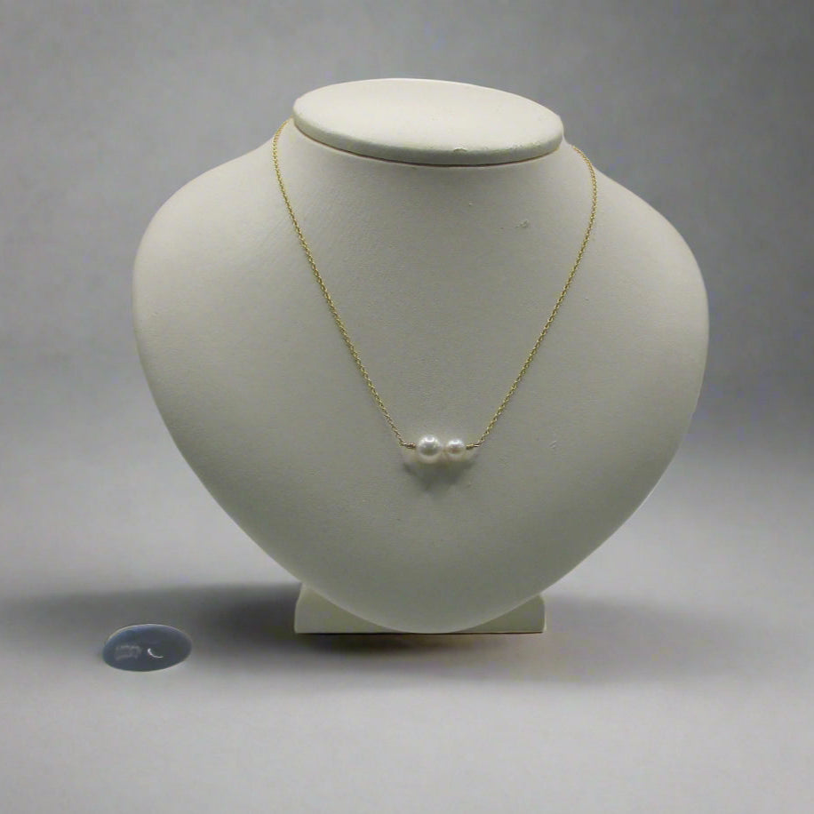 Double Freshwater Pearl Necklace Set | Mother Daughter Gift | Thenetjeweler