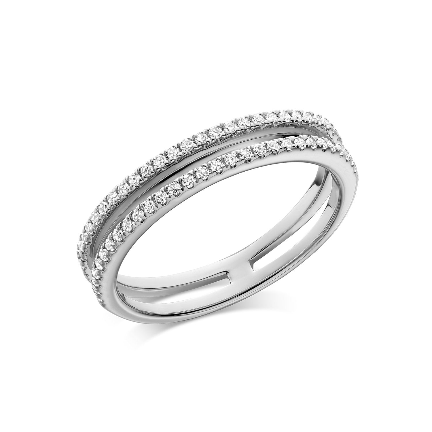 Double Semi Eternity Diamond Ring -TheNetJeweler