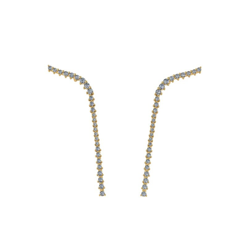 Diamond Strip Earrings 1 carat - Thenetjeweler