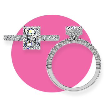 Engagement rings,  lab diamonds