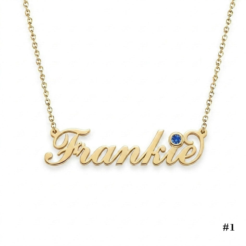 Personalized Name Necklace in 14K Gold – Custom Script Pendant