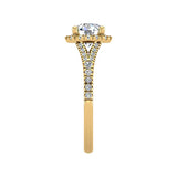Cushion Halo Diamond Engagement Ring 0.50ctw Thenetjeweler by Importex