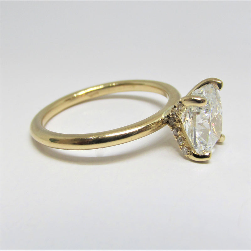 1.79ct Cushion Diamond Engagement Ring with Under Prong Accents - Thenetjeweler
