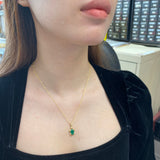 Columbian Green Emerald Turtle Pendant - Thenetjeweler