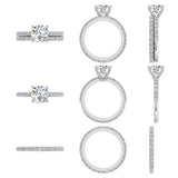 Bridal Set 1 Carat TW Diamonds 18K White Gold - Thenetjeweler