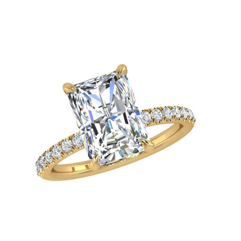 Radiant Cut Diamond Engagement Ring 0.40 carats - Thenetjeweler