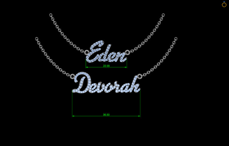 Personalized Name Necklace Eden with Diamonds - Thenetjeweler