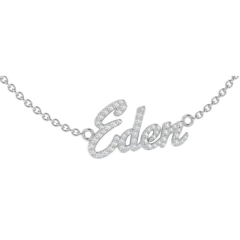 Personalized Name Necklace Eden with Diamonds - Thenetjeweler