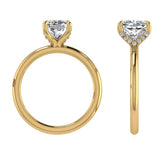 Cushion Diamond Engagement Ring Under Halo 0.07 ct. tw. - Thenetjeweler