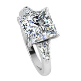 3 Stone Princess Cut Diamond Engagement Ring - Thenetjeweler