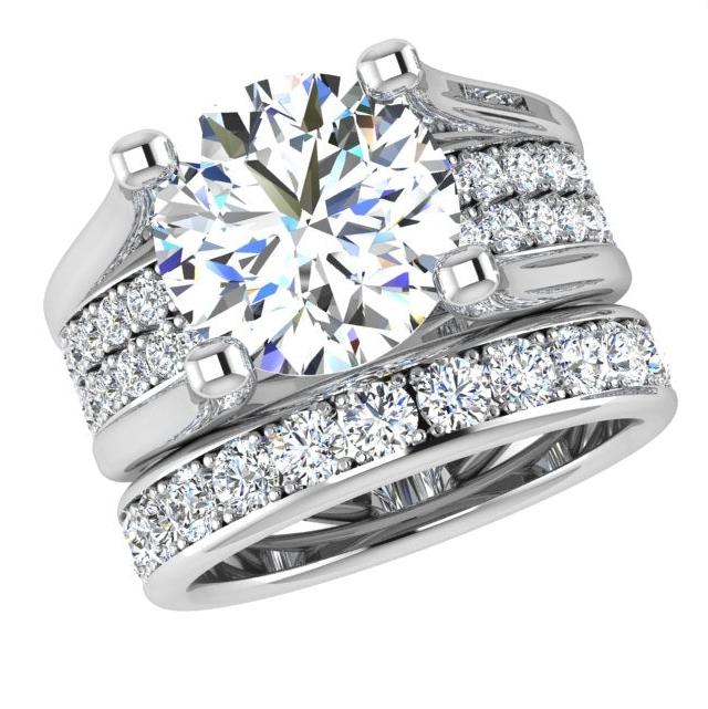 Diamond Bridal Set 2.85 ct.t.w. - Thenetjeweler