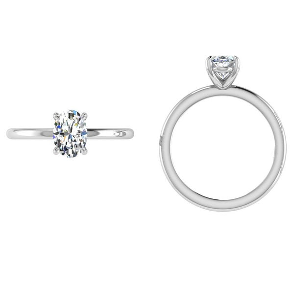 Oval Lab-Grown Diamond Solitaire Engagement Ring