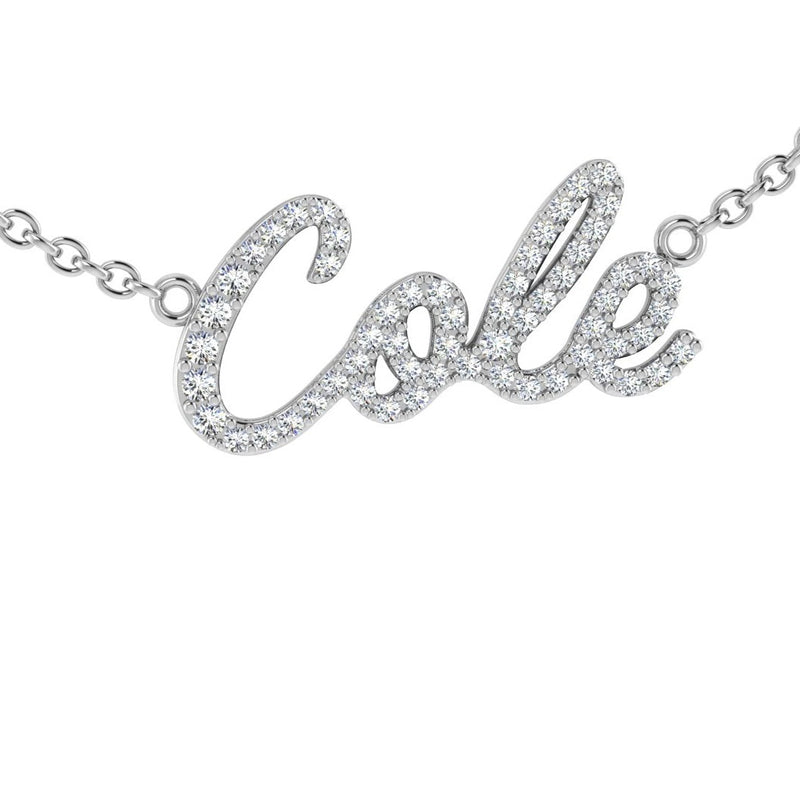 Diamond Name Necklace Cole - Thenetjeweler