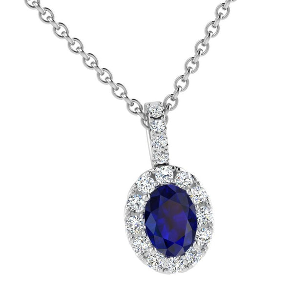 Travelwant Post Faux Diamond Round Solitaire Pendant Halo Necklace | Gold  Necklace for Women | Slider Adjustable - Walmart.com