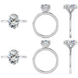 Oval Diamond Engagement Ring 18K White Gold - Thenetjeweler