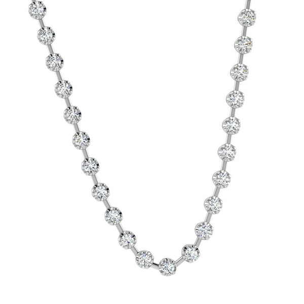 Round Diamond Dash Necklace 2.30 carats - Thenetjeweler