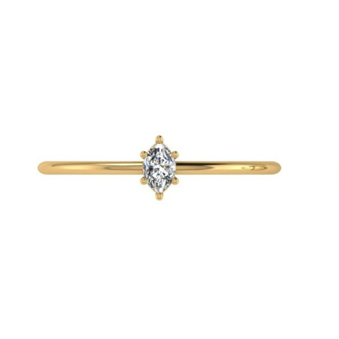 Marquise Cut Lab Diamond Engagement Ring - Thenetjeweler
