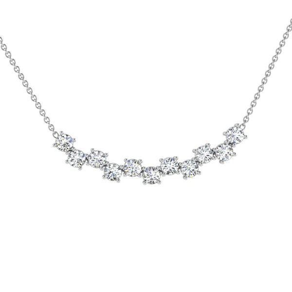 Diamond Checkerboard Bar Necklace - Thenetjeweler