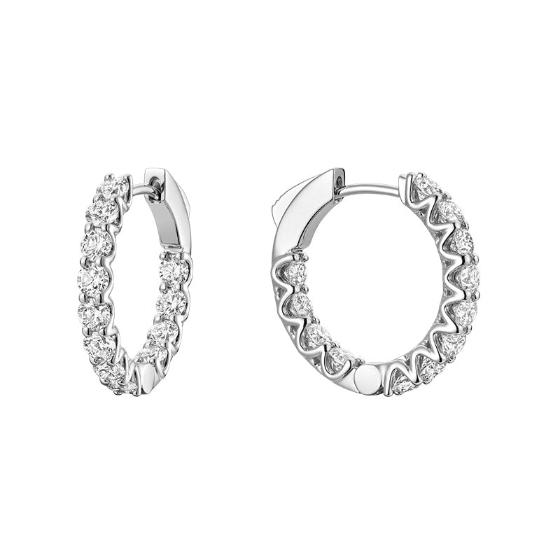 Lab Grown Diamond Hoop Earrings 2.71ct -Thenetjeweler